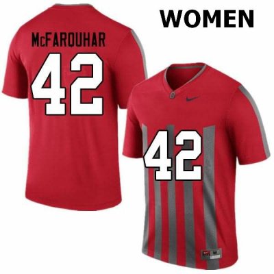 Women's Ohio State Buckeyes #42 Lloyd McFarquhar Throwback Nike NCAA College Football Jersey Outlet PNR5344BC